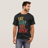 T-shirt Peos Crypto Manger Sleep Peos Répéter (Devant entier)