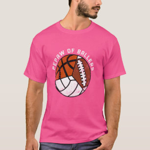 T-shirt Pepaw De Ballers Funny Volleyball Football Basketb