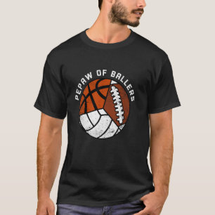 T-shirt Pepaw De Ballers Funny Volleyball Football Basketb