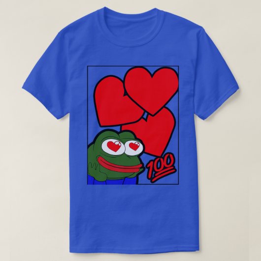T-SHIRT PEPE THE FROG EN 100 LUV (Design devant)