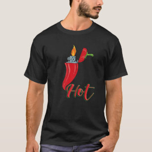 T-shirt Peperoni avec Chili de poivre clair