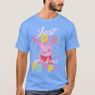 T-shirt Peppa Pig Juste Une Fille Qui Aime Peppa Jouant Ch