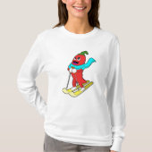 T-shirt Pepper en Skier avec Ski (Devant)