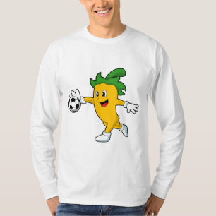 T-shirt Pepper Vegan comme joueur de football avec Soccer.