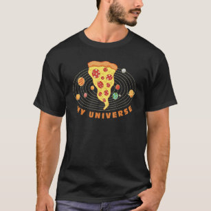 T-shirt Pepperoni Pizza Est Mon Univers Fast Food Solar Sy
