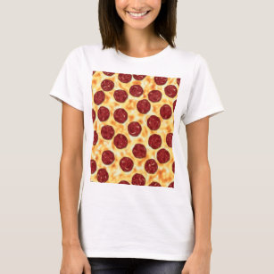 T-shirt Pepperoni Pizza Motif