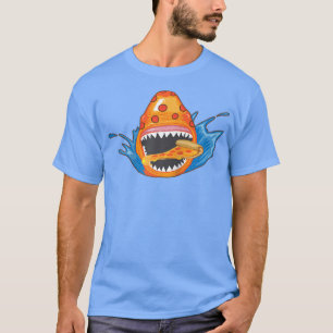 T-shirt Pepperoni Pizza SharkCute unique de nourriture sem