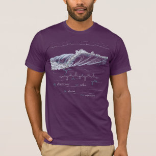T-shirt peptide EVAN, vague, texte personnalisé, foncé