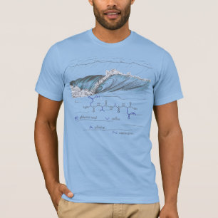T-shirt peptide EVAN, vague, texte personnalisé, lumière