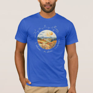 T-shirt Peptide IAN, Lune 9 avec texte personnalisé, foncé