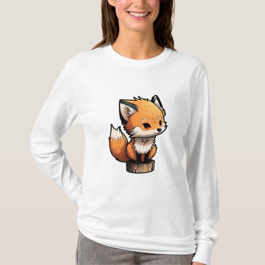 T-shirt Pequeño y Tierno Zorro (Devant)