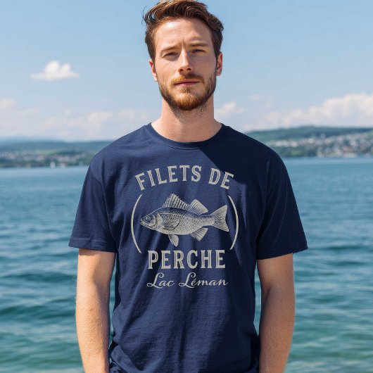 T-shirt Perch Fillets Filets de Perch Lake Geneva