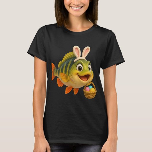 T-shirt Perche jaune de Pâques (Devant)