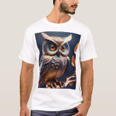 T-shirt Perched Wisdom — Handcrafted Metal Owl Wall Sculpt (Devant)