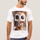 T-shirt Perched Wonder — Whimsical Little Owl (Devant)