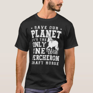 T-shirt Percheron Ébauche Cheval Cheval Cheval Équitation 