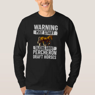 T-shirt Percheron Ébauche Cheval Cheval Équitation Équestr