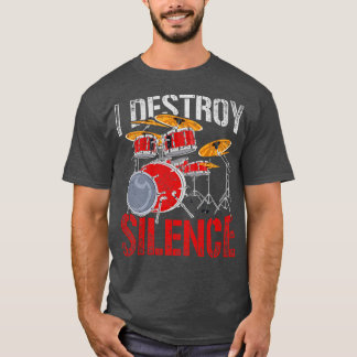 T-shirt Percussion I Destruction Silence Rétro Drums