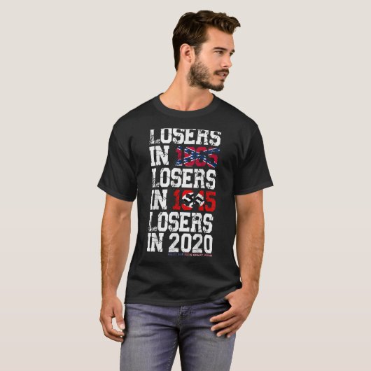 T-shirt perdants en 1865 perdants en 1945 perdants en 2020 (Devant entier)