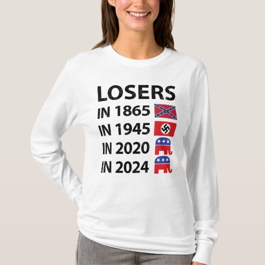 T-shirt Perdants en 1865 perdants en 1945 perdants en 2020 (Devant)