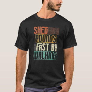 T-shirt Perdre des kilos en marchant Carte de forme physiq