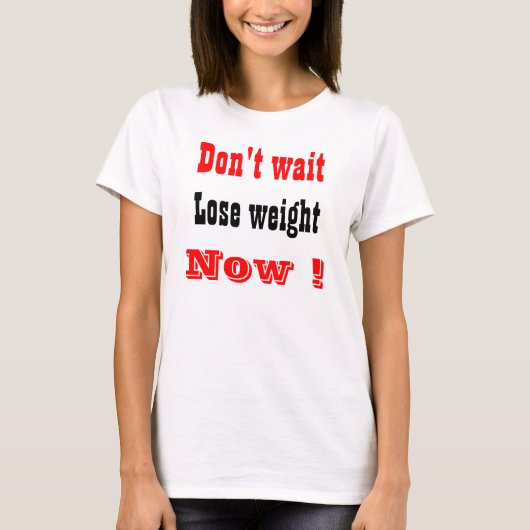T-shirt perdre du poids (Devant)
