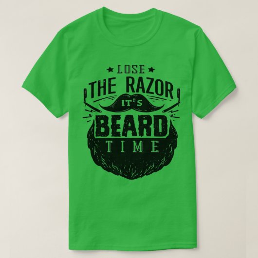 T-shirt Perdre le rasoir son temps de barbe (Design devant)