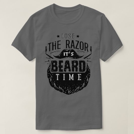 T-shirt perdre le rasoir son temps de barbe 3 (Design devant)