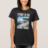 T-shirt Perdu Dans L'Avion Triangle Bermudes (Devant)