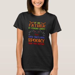 T-shirt Père A L'Air En Colère Éffrayante Halloween Ghost