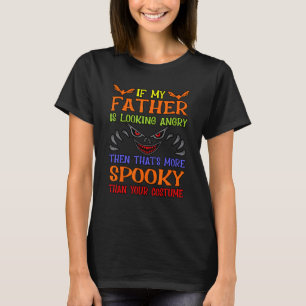 T-shirt Père A L'Air En Colère Éffrayante Halloween Ghost