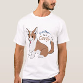 T-shirt Père à l'corgi rouge avec une queue (Devant)