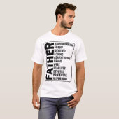 T-shirt Père Adjective Fête des pères Cool Papa Définition (Devant entier)