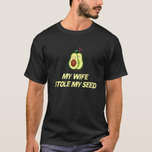 T-shirt Père Avocado Enceinte Organique Ma Femme M'A Volé