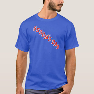 T-shirt Père bleu de chemise du marié