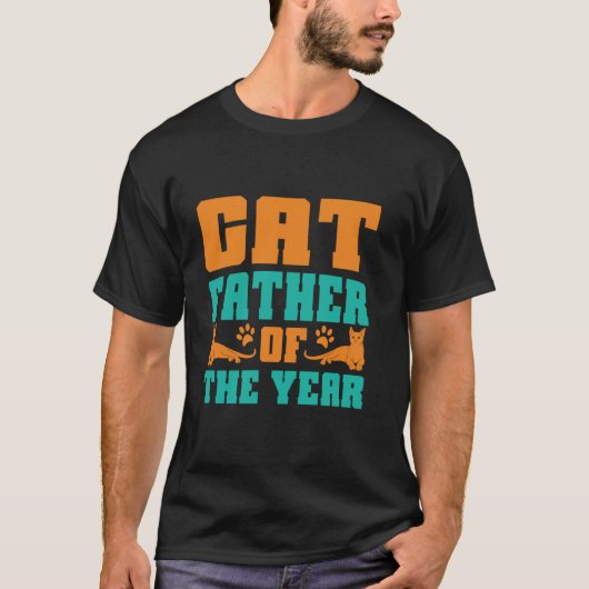 T-shirt Père Chat de l'Année Papa Chat (Devant)