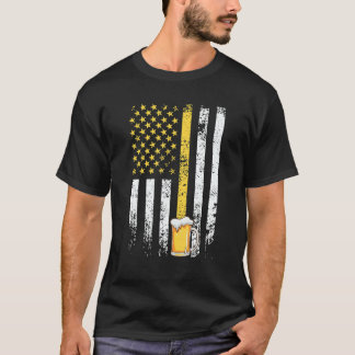 T-shirt Père de bière Usa Jour Hommes Buveur de bière