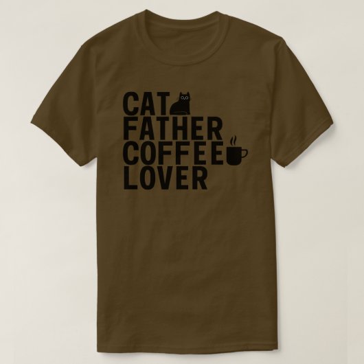 T-shirt Père de chat (Design devant)