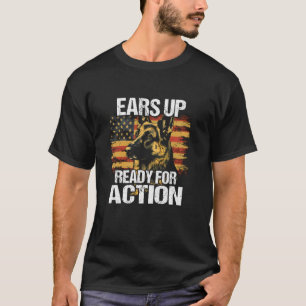 T-shirt Père de chien berger allemand patriotique Amérique