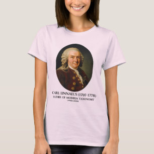T-shirt Père de Karl Linnaeus de taxonomie moderne