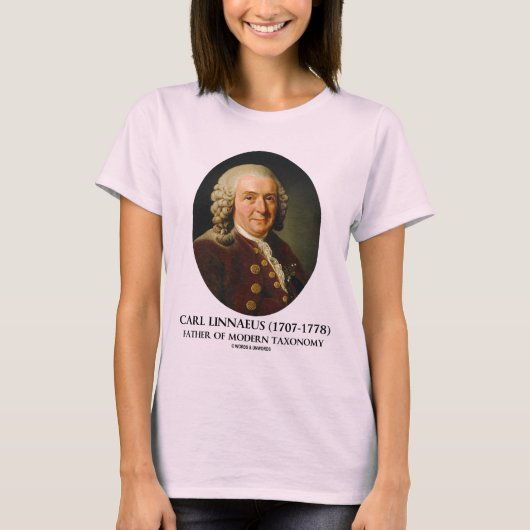 T-shirt Père de Karl Linnaeus de taxonomie moderne (Devant)