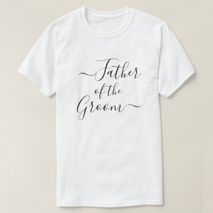 T-shirt Père de la Groom fête de mariage de script moderne