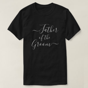 T-shirt Père de la Groom fête de mariage de script moderne