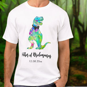 T-shirt Père de la mariée Brideasaurus Mariage de dinosaur