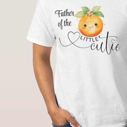 T-shirt Père de la petite Cutie Citrus Orange