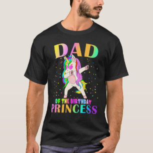 T-shirt Père De L'Anniversaire Princesse Fille Dabbing Uni