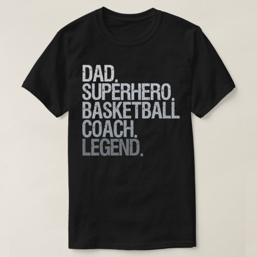 T-shirt père de l'entraîneur de basket-ball (Design devant)