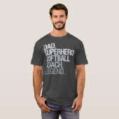 T-shirt père de l'entraîneur de softball  (Devant entier)