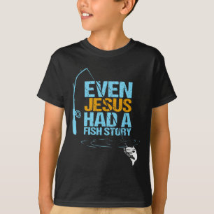 T-shirt Père de pêche religieux chrétien Même Jésus avait