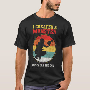 T-shirt Père de softball de receveur Fête des Pères